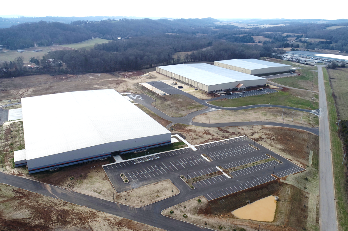 Aerial view of Huntington Business Park industrial business park in Loudon, TN
